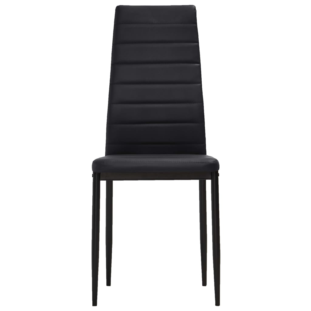 Esszimmerstühle 4 Stk. Schwarz Kunstleder