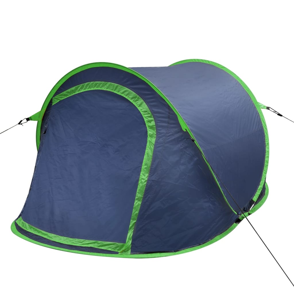 Pop-Up-Campingzelt 2 Personen Marineblau / Grün