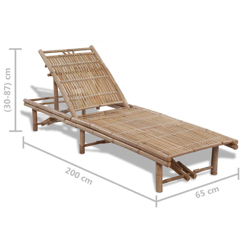 Bamboo sun lounger
