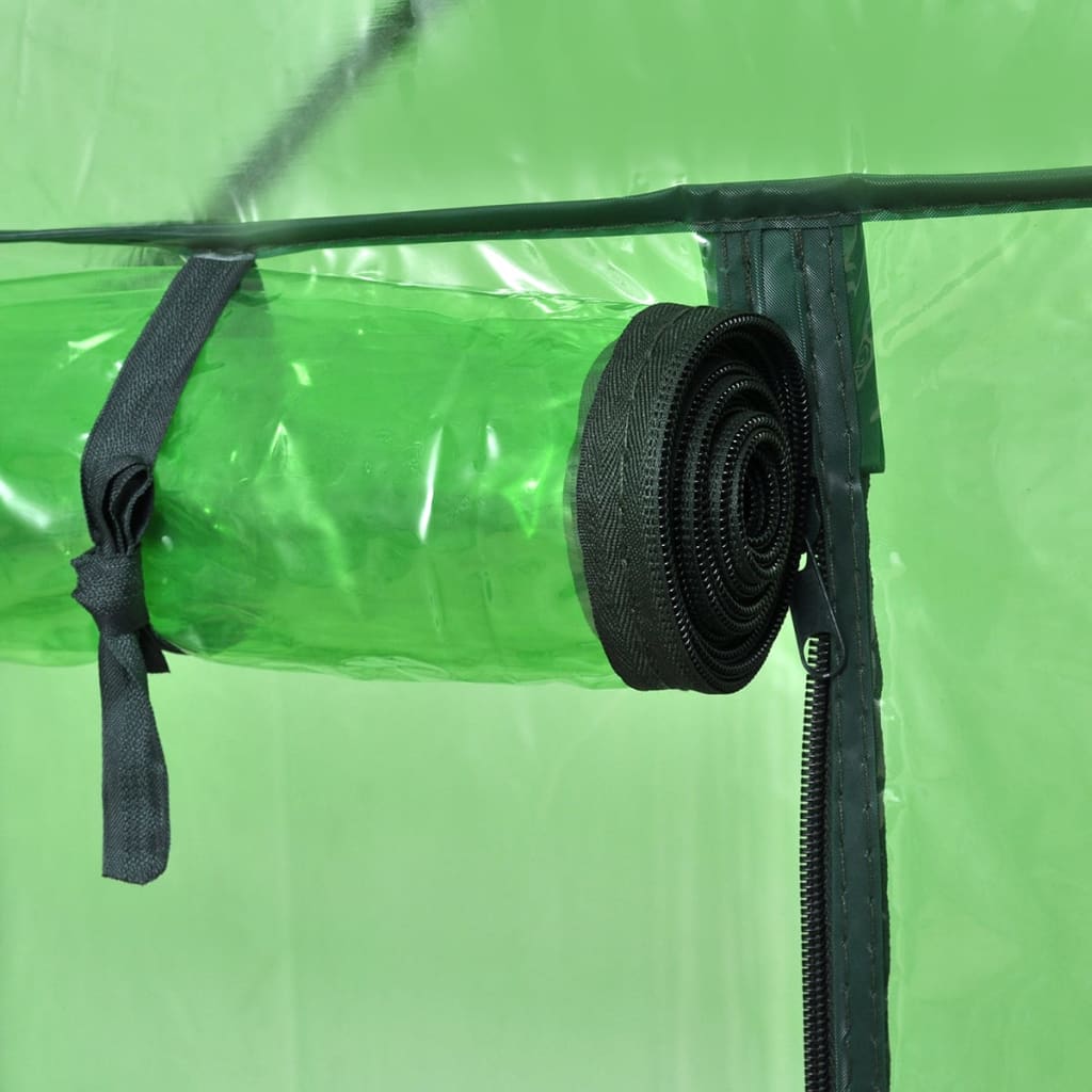 Walk-in greenhouse with 4 shelves