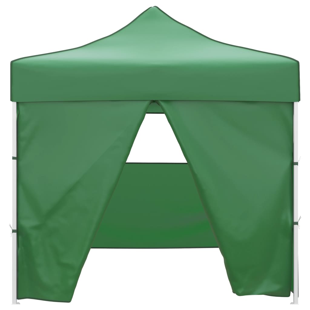 Folding tent with 4 walls 3 x 3 m green