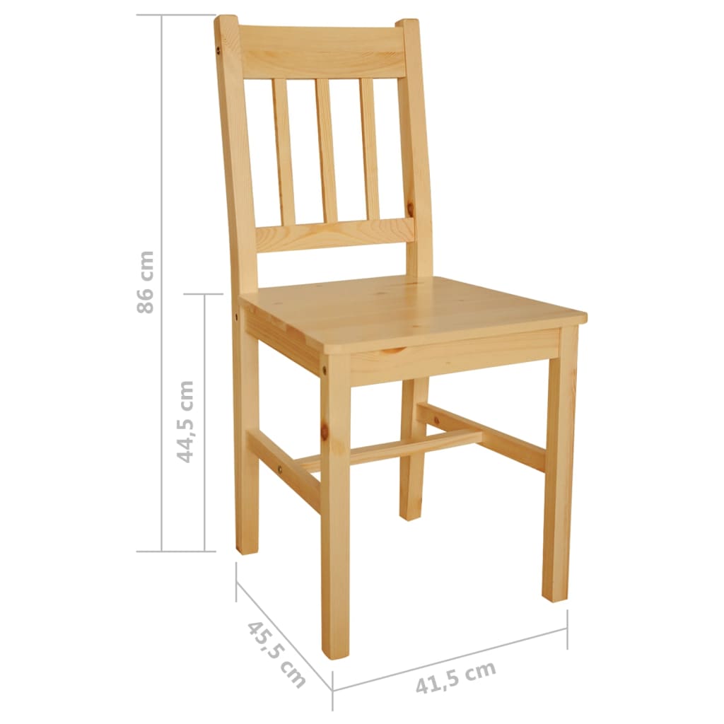 Dining chairs 6 pcs. pinewood