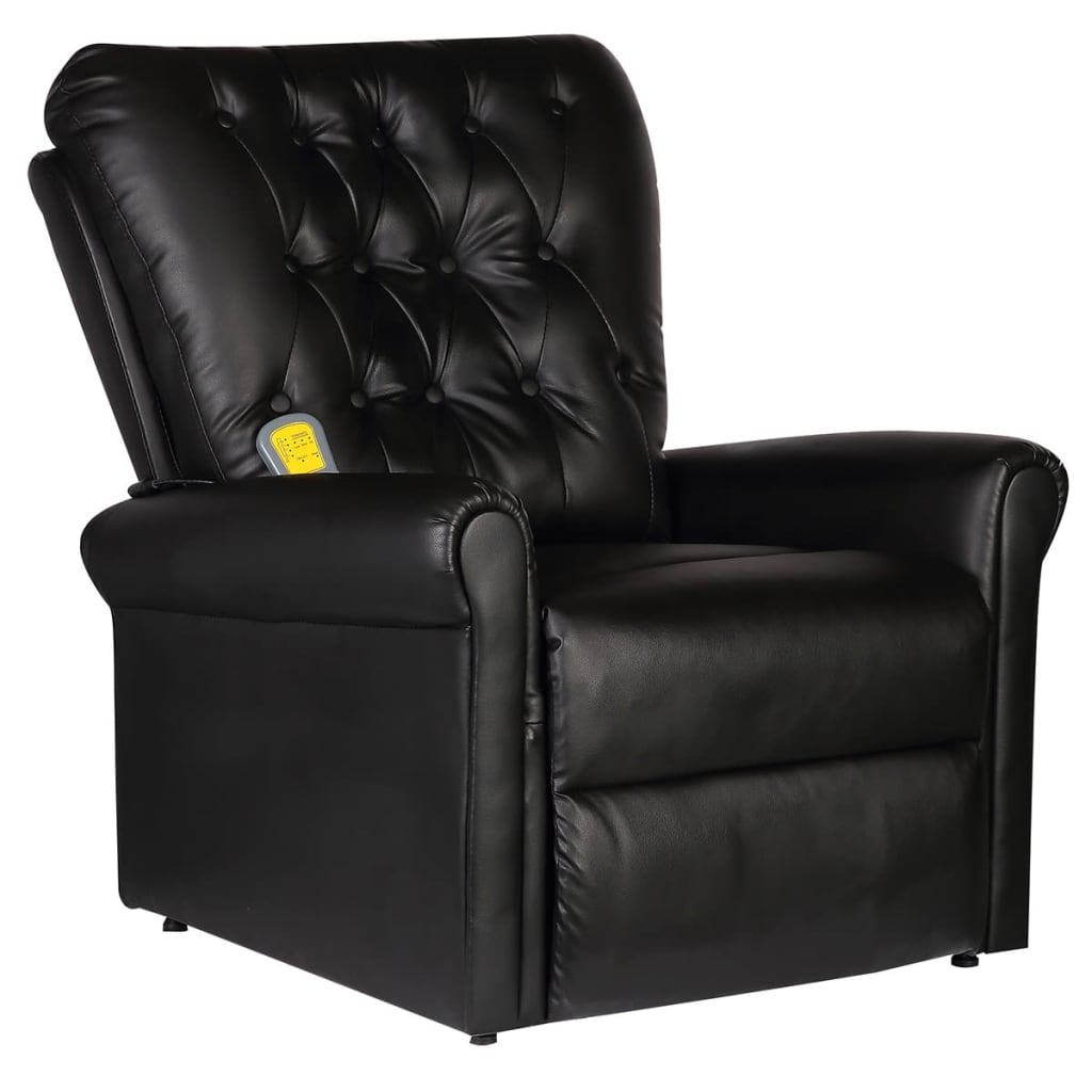 Massagesessel Schwarz Kunstleder