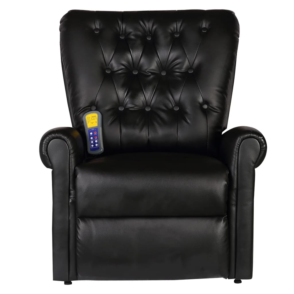 Massagesessel Schwarz Kunstleder