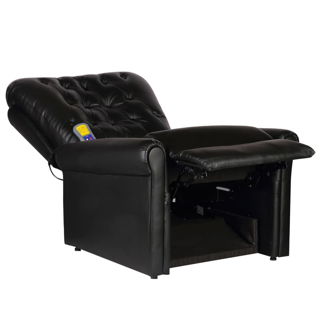 Massagesessel Schwarz Kunstleder