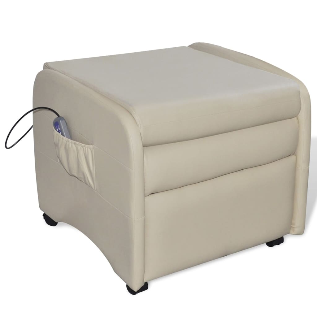Massagesessel Creme Kunstleder
