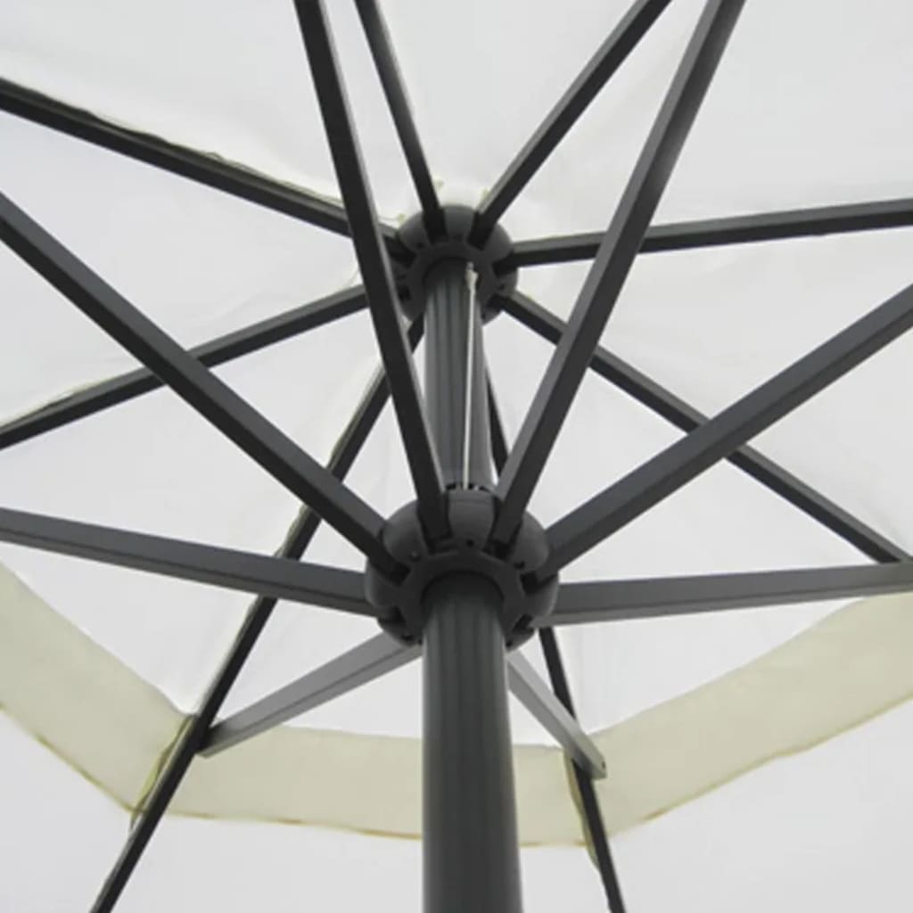 Sonnenschirm Aluminium Tragbarer Sonnenschirmständer Weiß