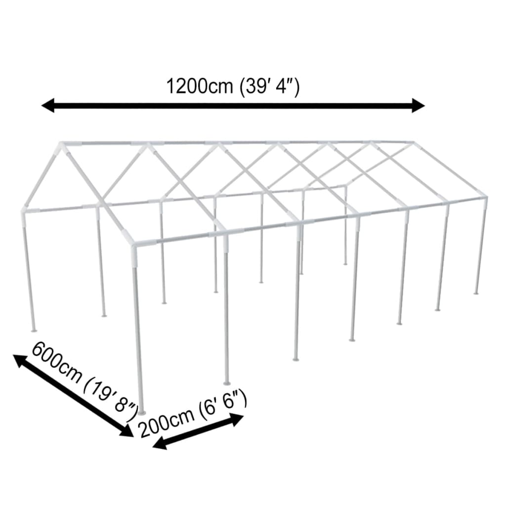 Stahlrahmen für Partyzelt 12 x 6 m