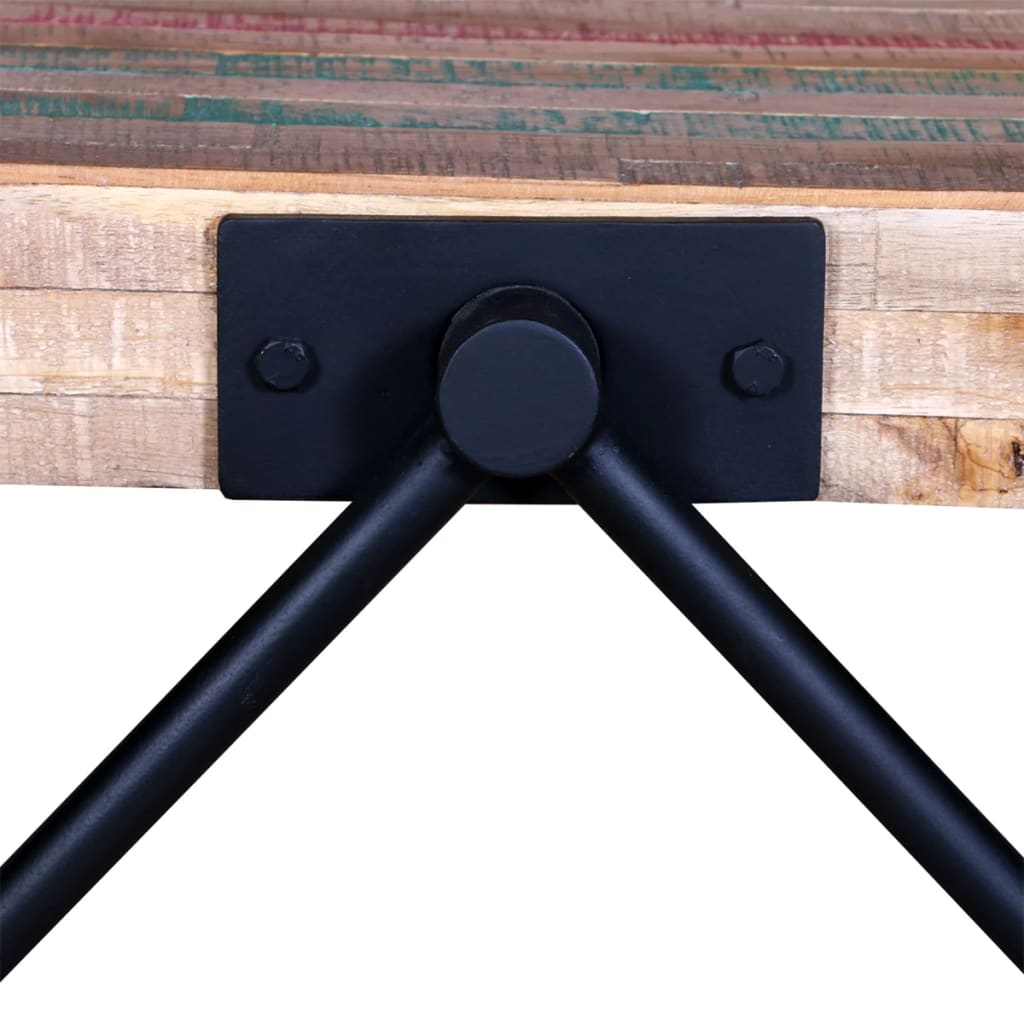 Coffee table with V-legs made of reclaimed teak