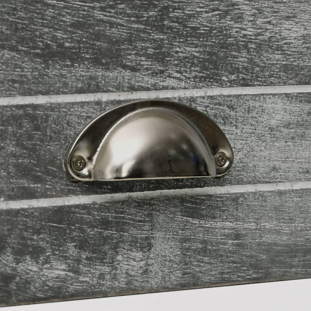 Tables de chevet 2 pièces avec 2 tiroirs gris et blanc