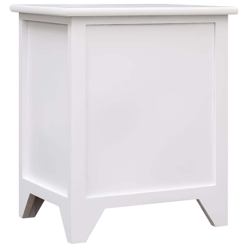 Tables de chevet 2 pièces avec 2 tiroirs blanches