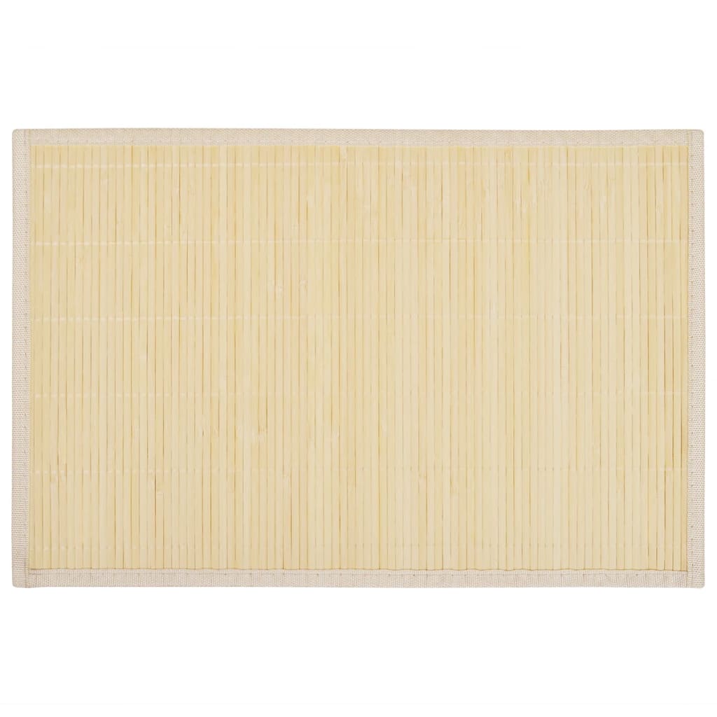 6 sets de table en bambou 30 x 45 cm naturel