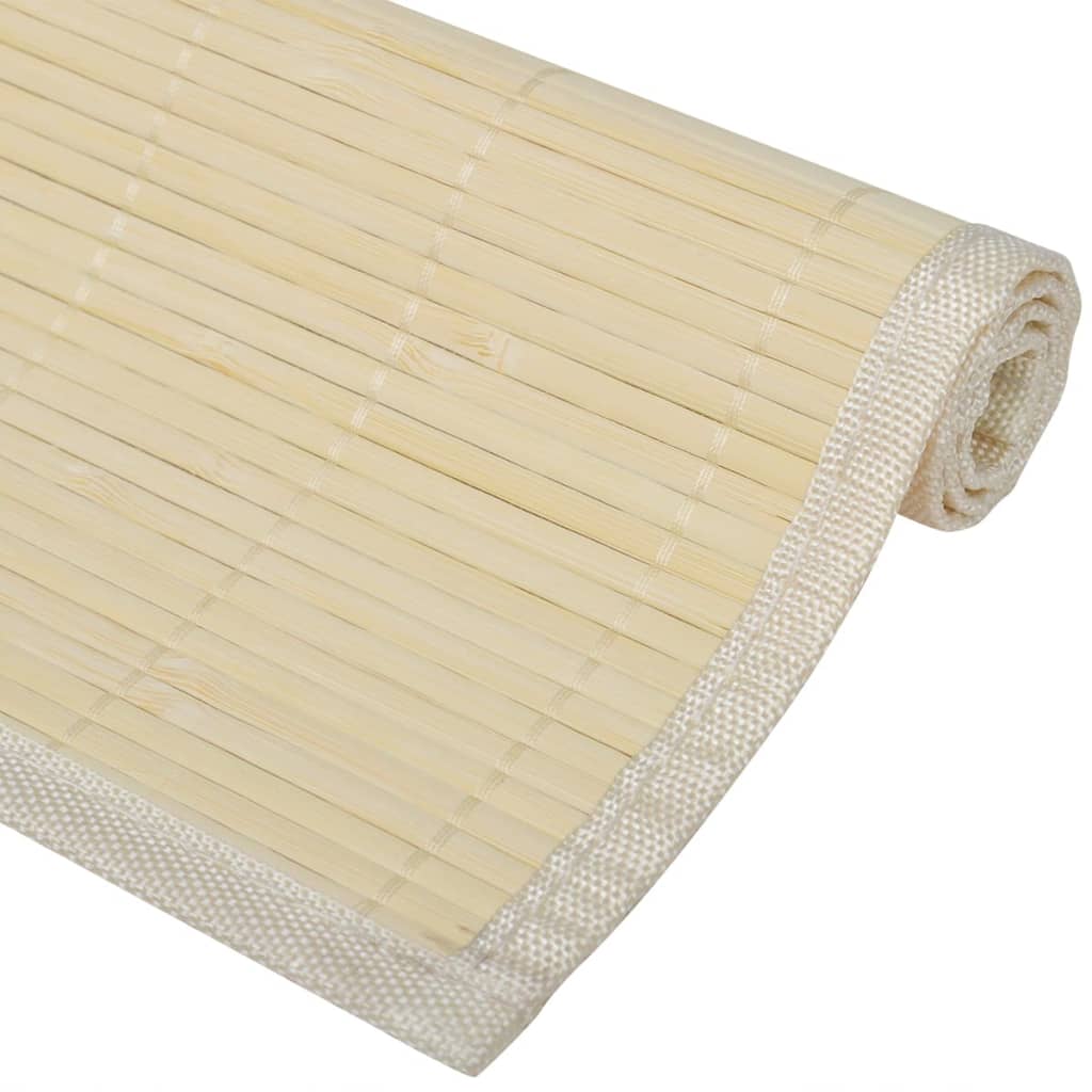 6 sets de table en bambou 30 x 45 cm naturel