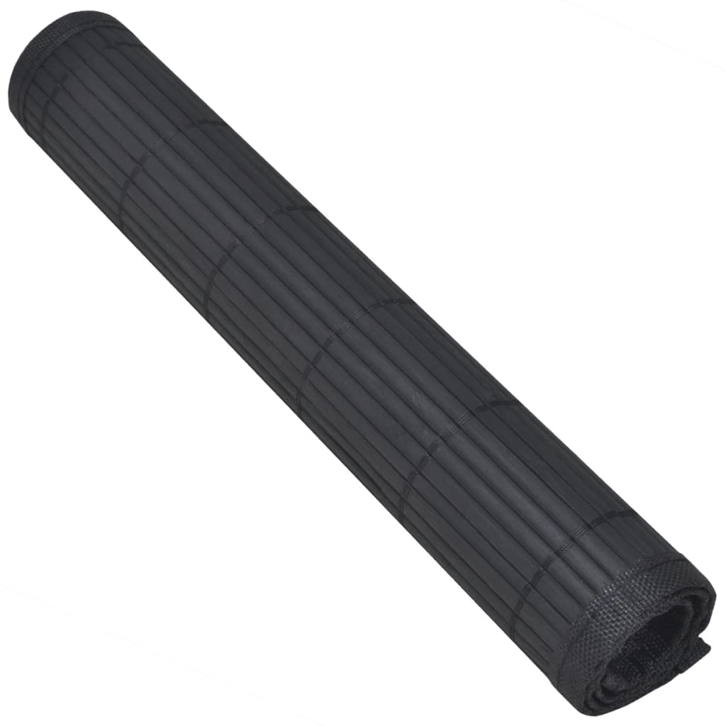6 sets de table en bambou 30 x 45 cm noir