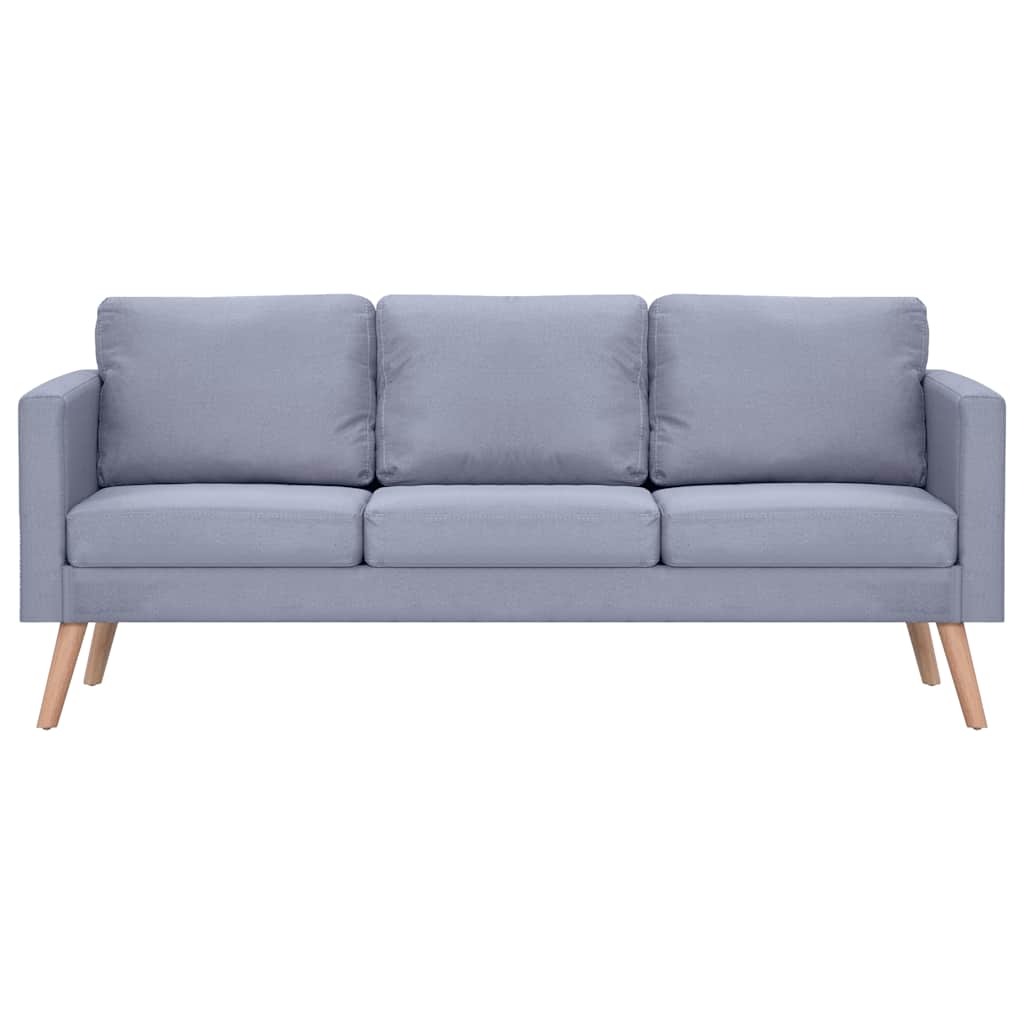 Sofa 3-Sitzer Stoff Hellgrau