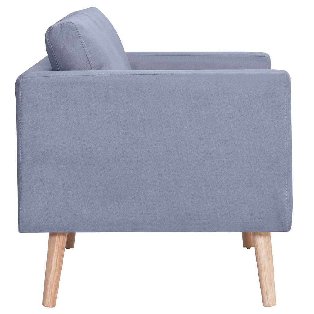 Sofa 3-Sitzer Stoff Hellgrau