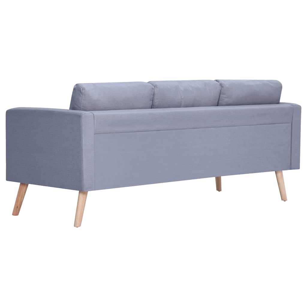 Sofa 3-Sitzer Stoff Hellgrau