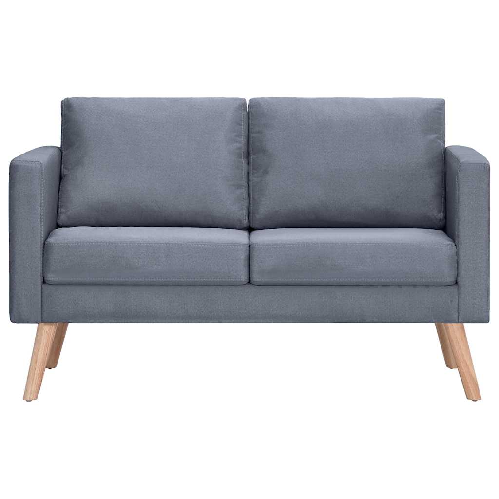 Sofa 2-Sitzer Stoff Dunkelgrau