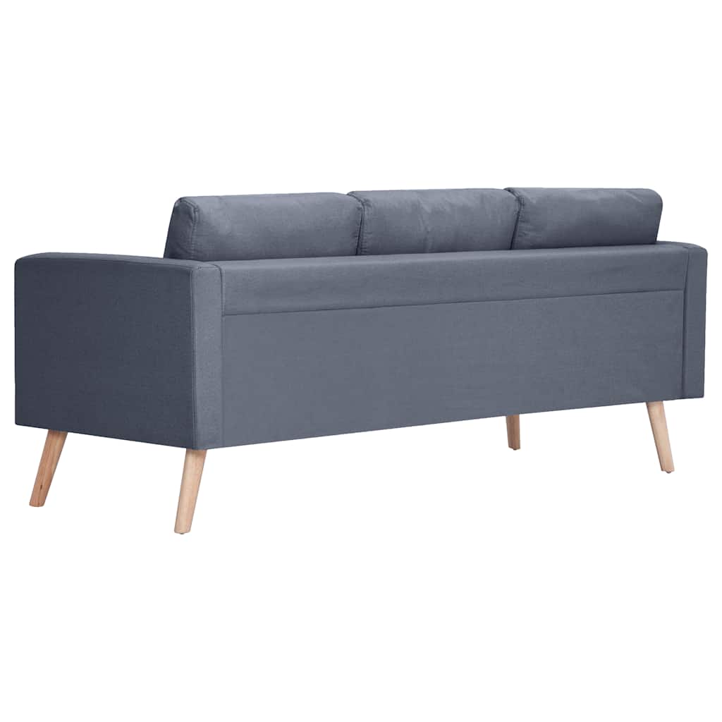 Sofa 3-Sitzer Stoff Dunkelgrau