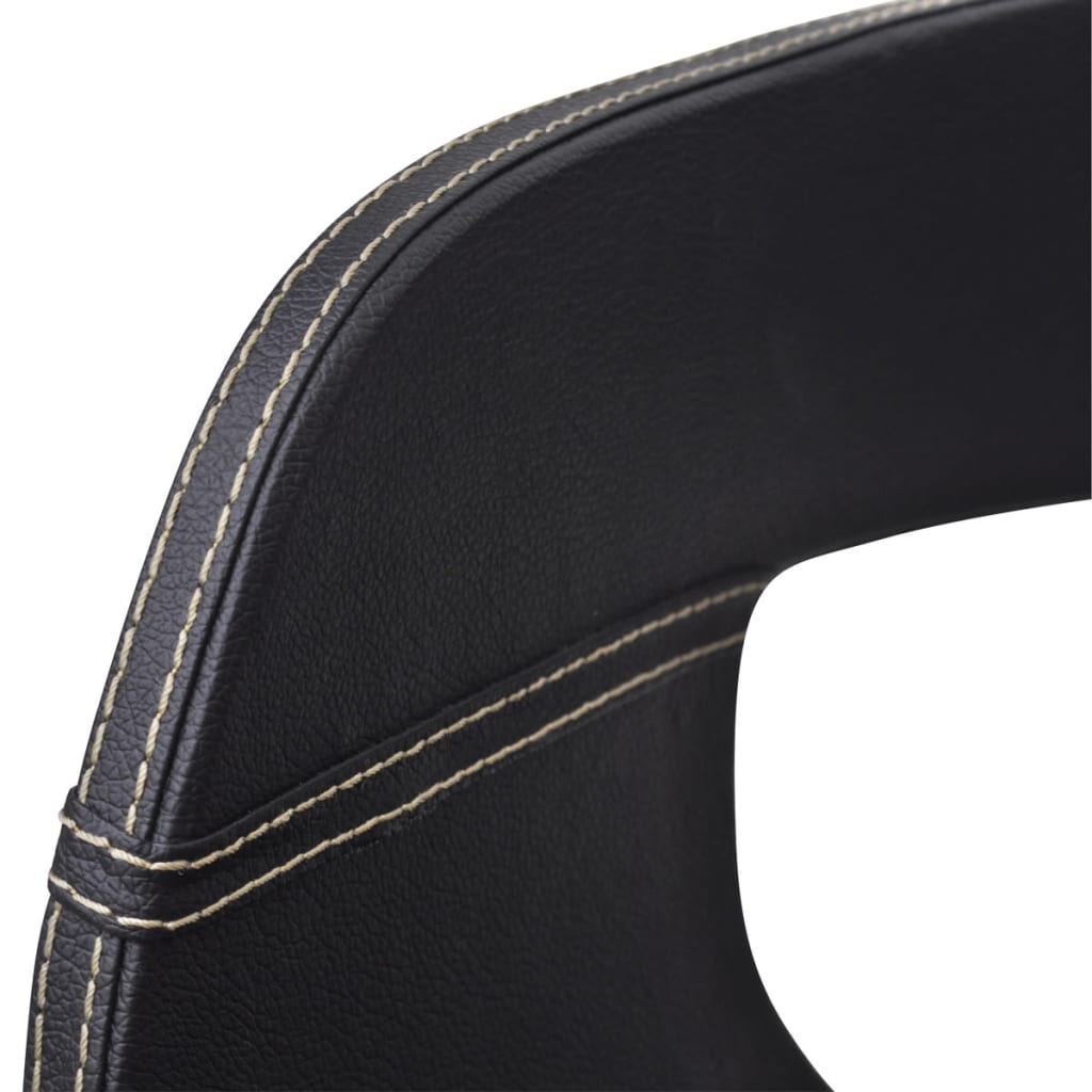 Dining chairs 2 pcs. Black bentwood and imitation leather