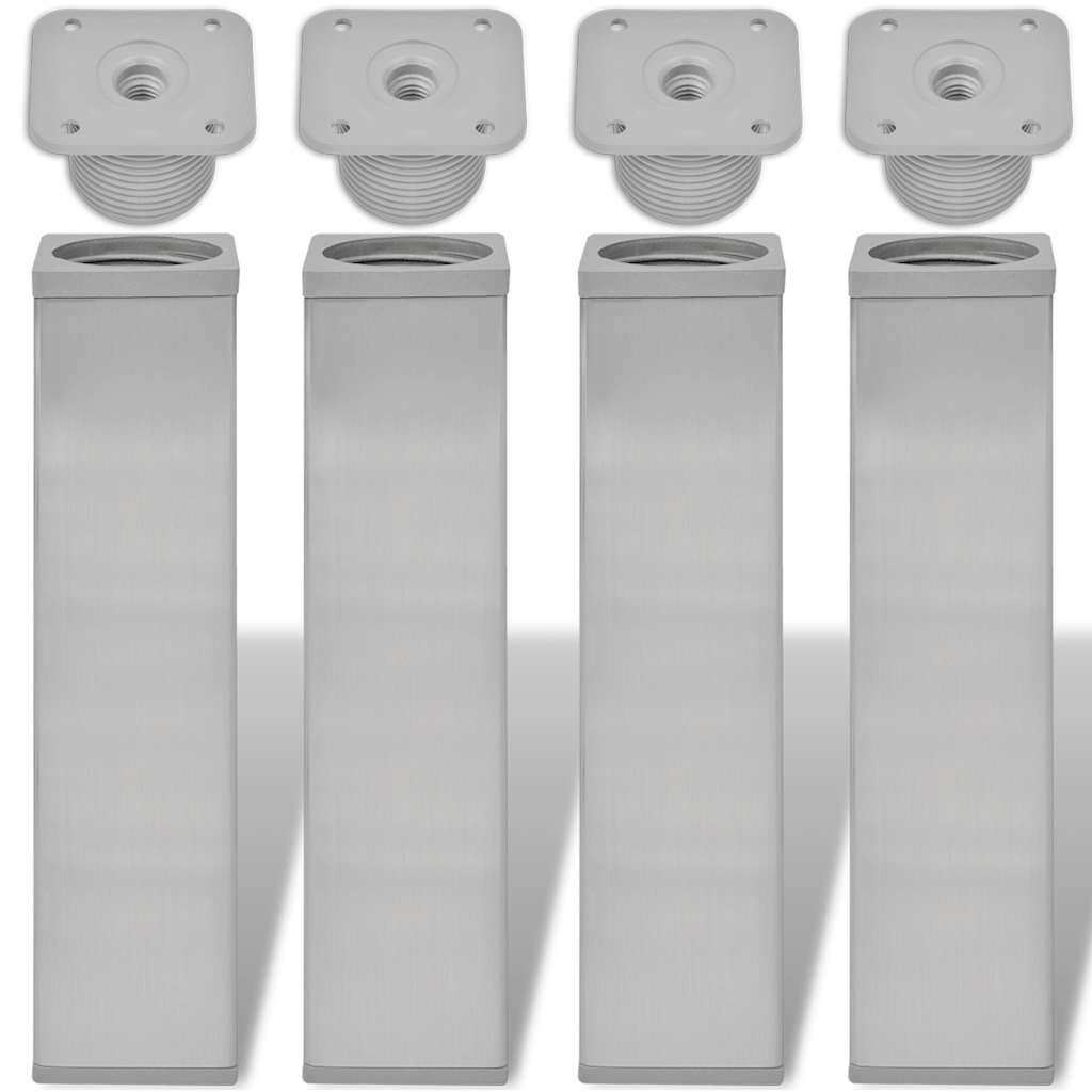 Sofabeine 4 pcs Silber 38 x 38 x 180 mm Eisen