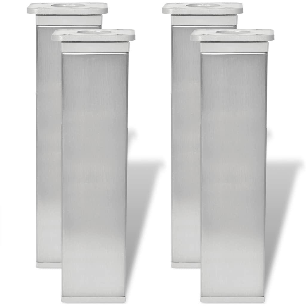 Sofabeine 4 pcs Silber 38 x 38 x 180 mm Eisen