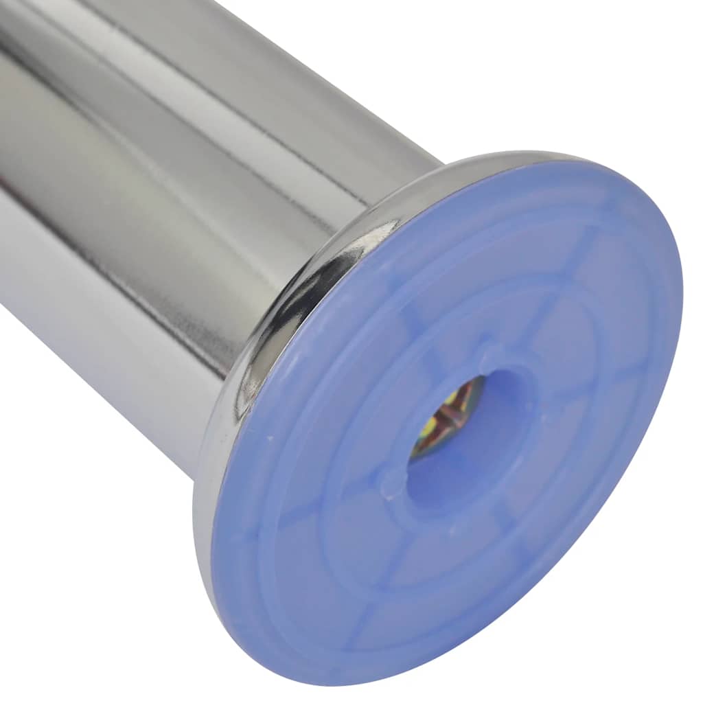 4 x Möbelfuß Sofafuß Sockelfuß Chrom rund 120 mm
