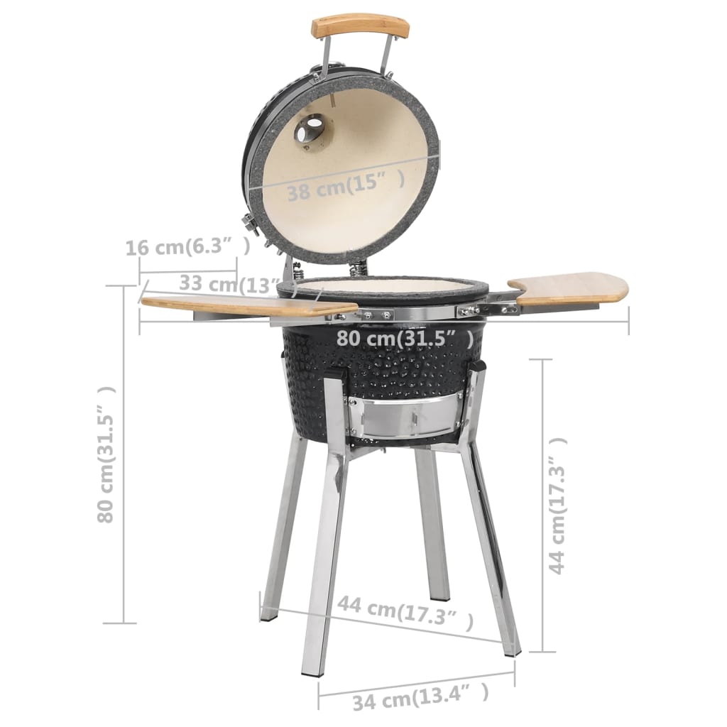 Kamado Grill BBQ Smoker Ceramic 81 cm