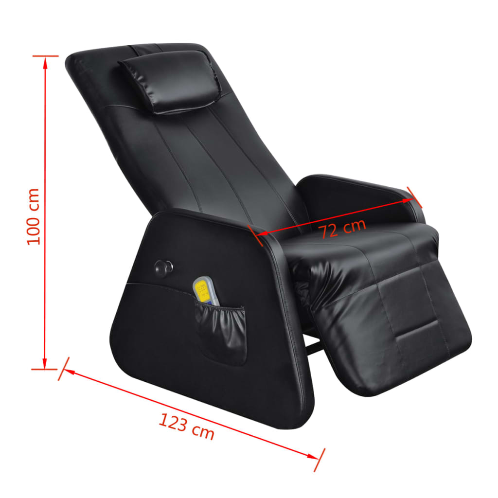 Massagesessel Schwarz Kunstleder
