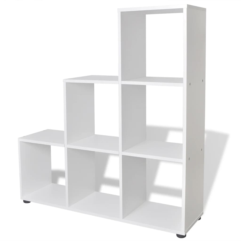 Staircase bookcase 107 cm white