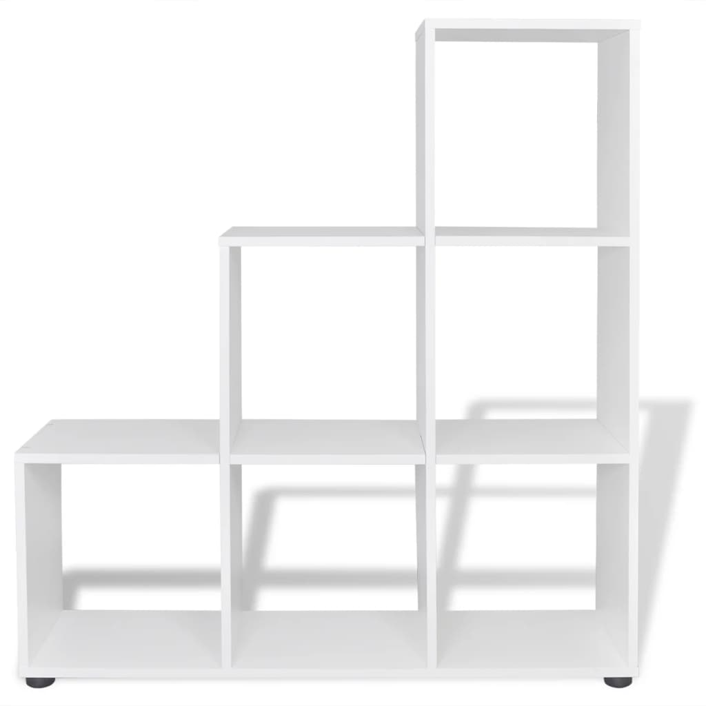 Staircase bookcase 107 cm white