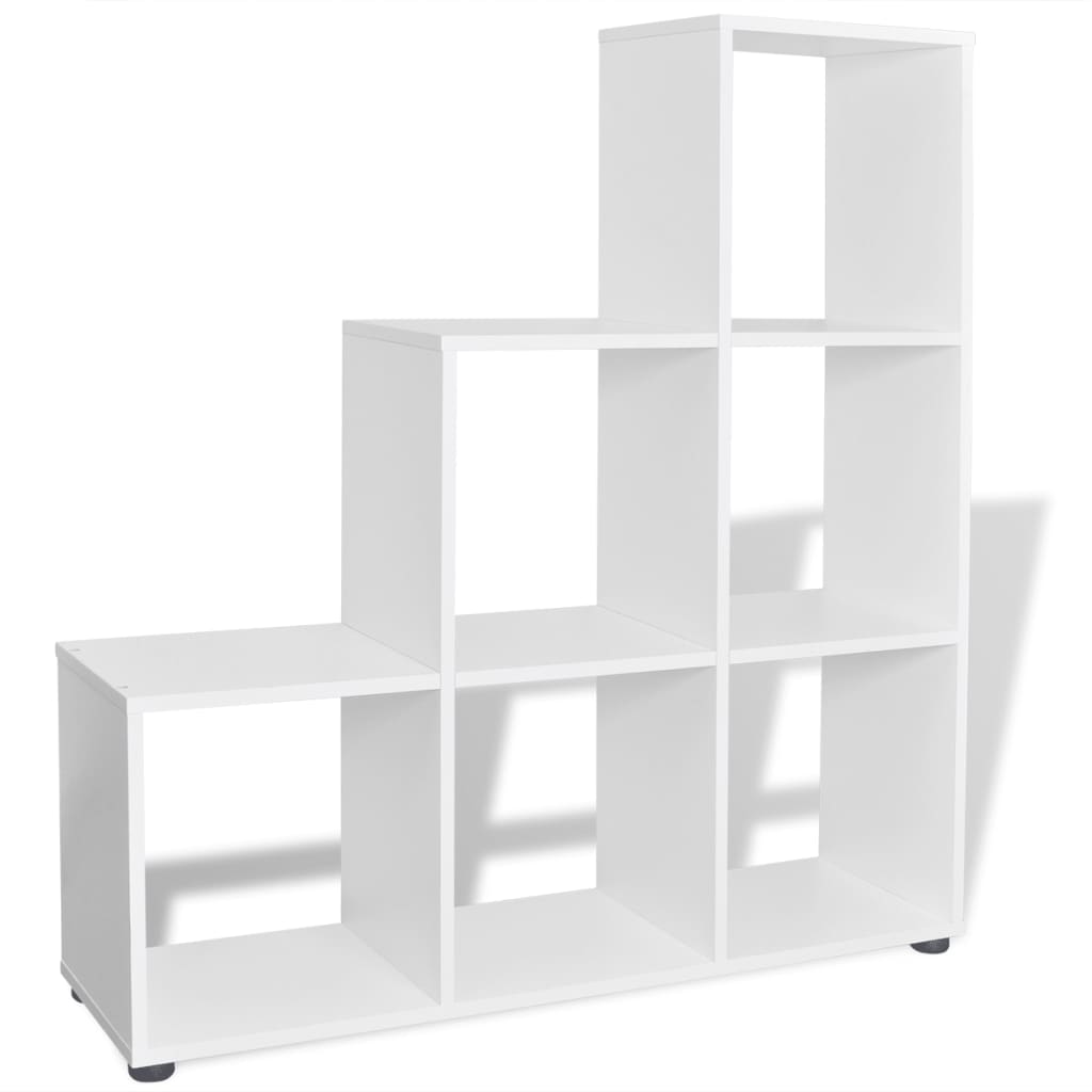 Staircase bookcase 107 cm white