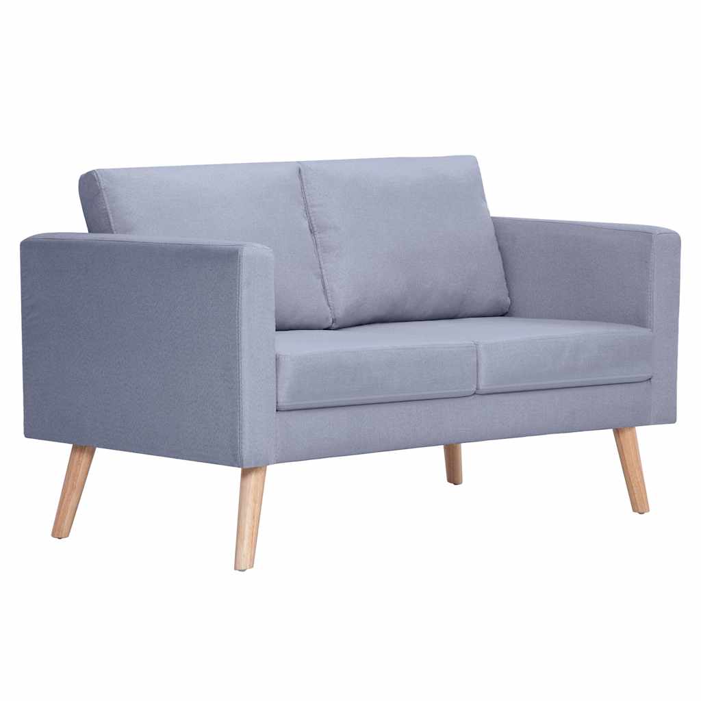 Ensemble de canapés 2 places et 3 places en tissu gris clair