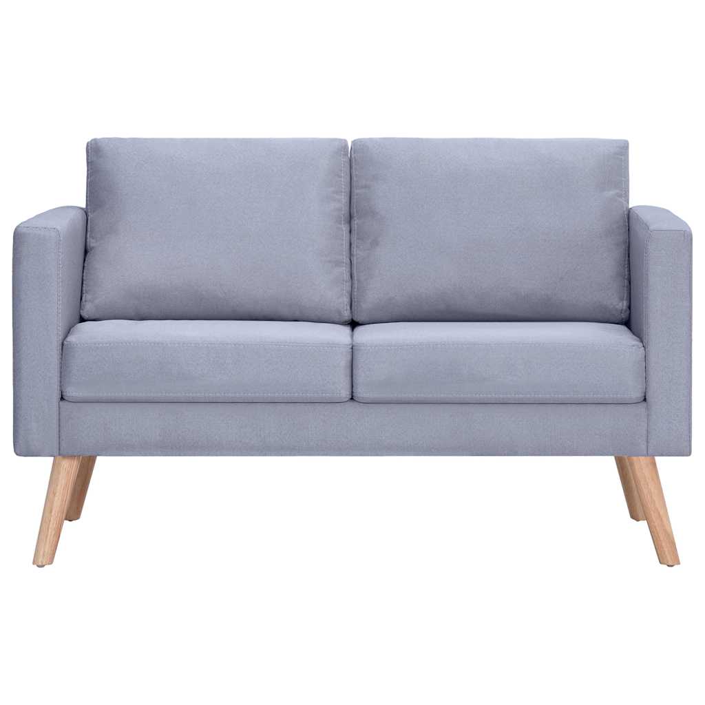 Ensemble de canapés 2 places et 3 places en tissu gris clair