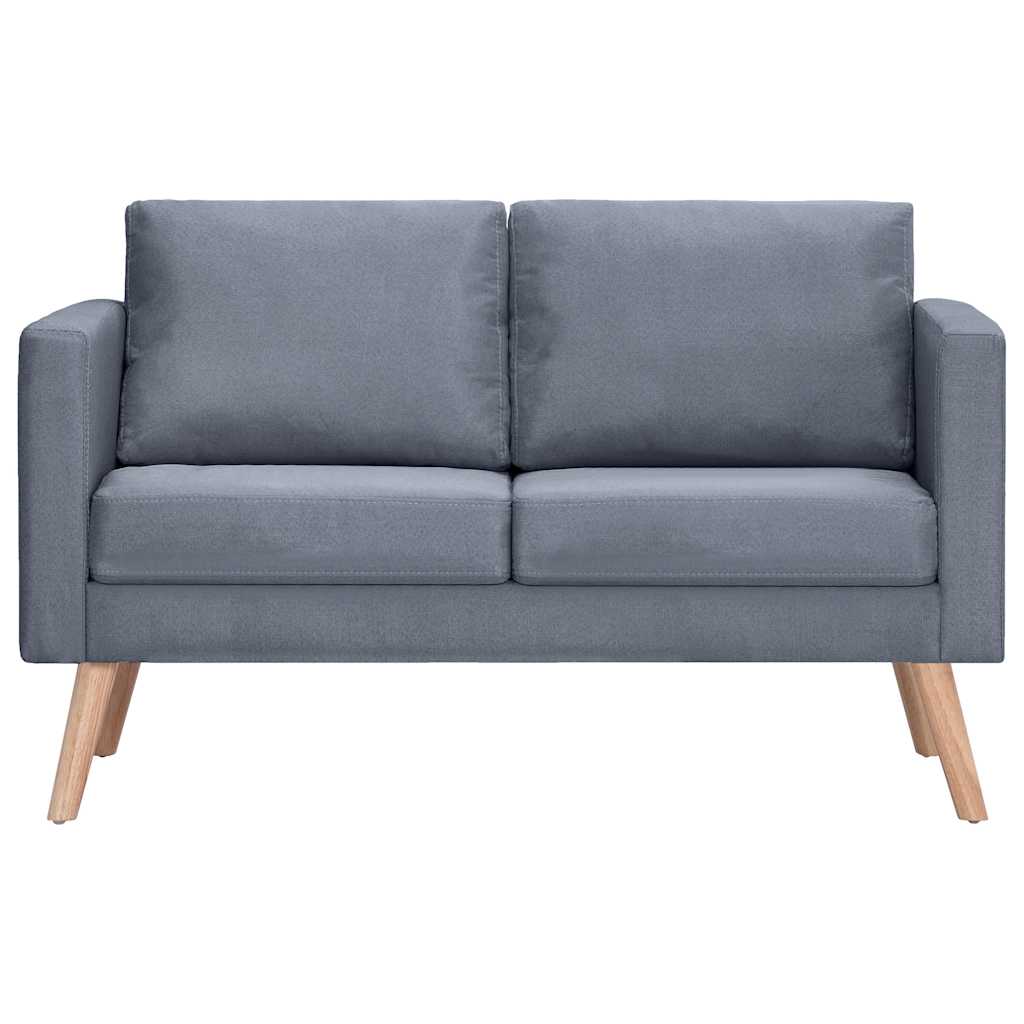 Ensemble de canapés 2 places et 3 places en tissu gris foncé