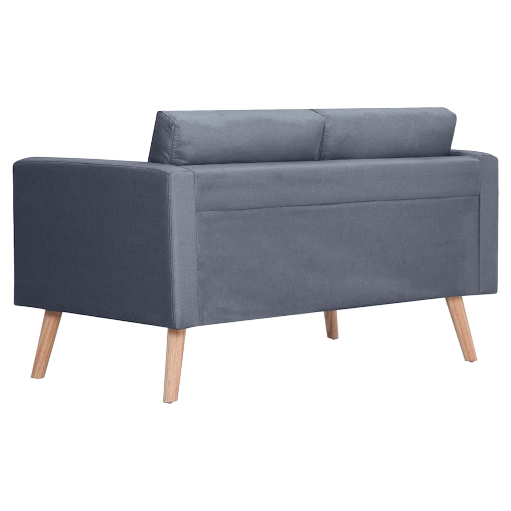 Ensemble de canapés 2 places et 3 places en tissu gris foncé