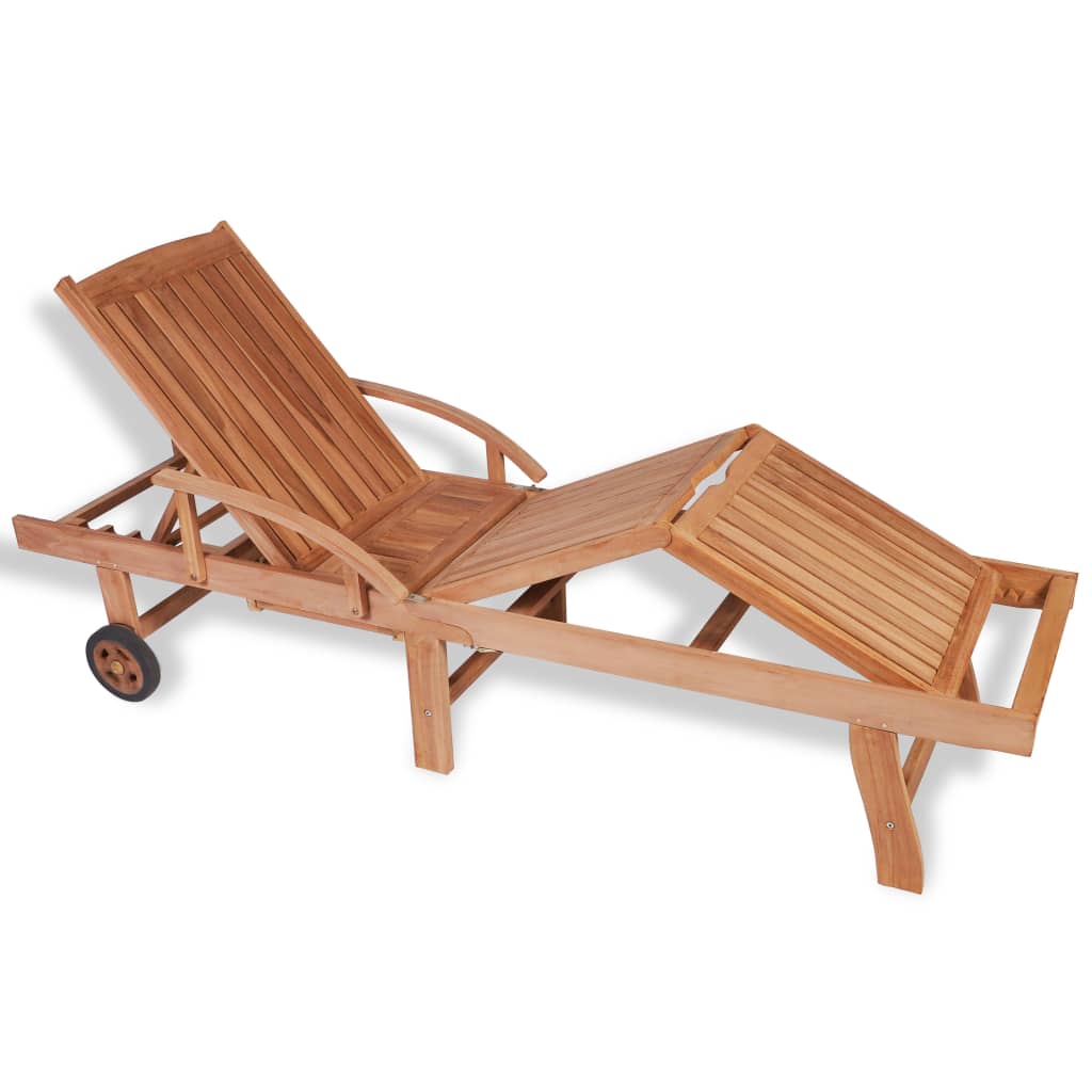 Sonnenliege Massivholz Teak