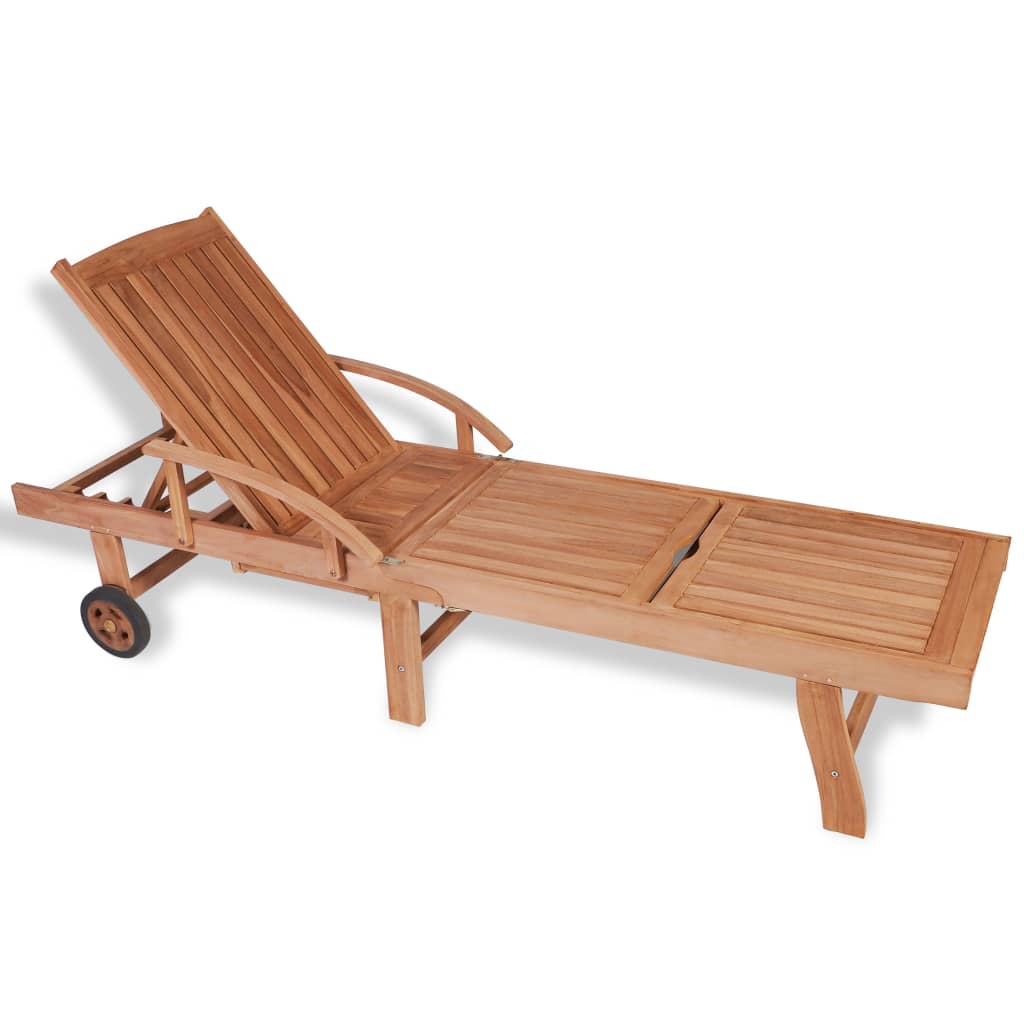 Sonnenliege Massivholz Teak