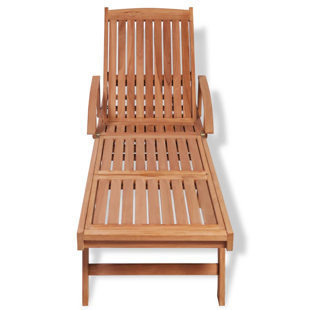 Sonnenliege Massivholz Teak