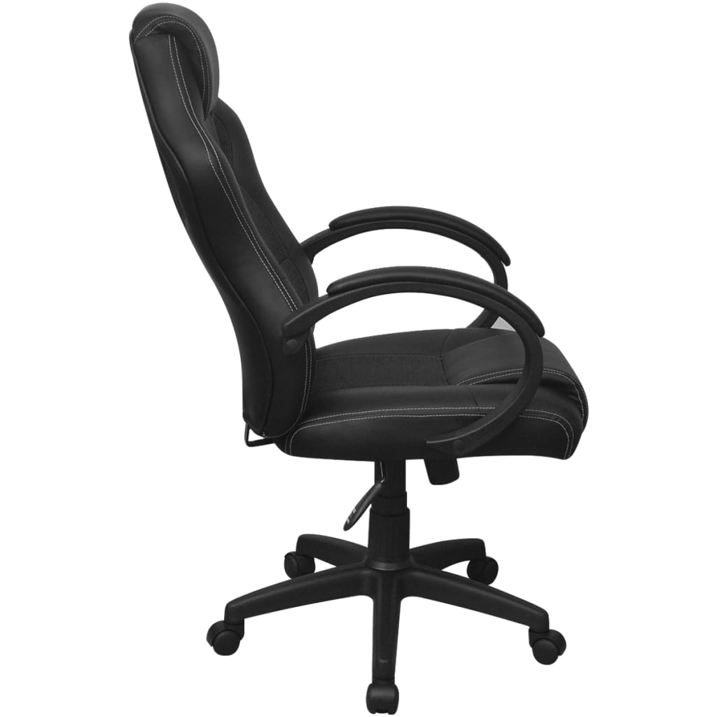 Racing Bürostuhl Schwarz Kunstleder