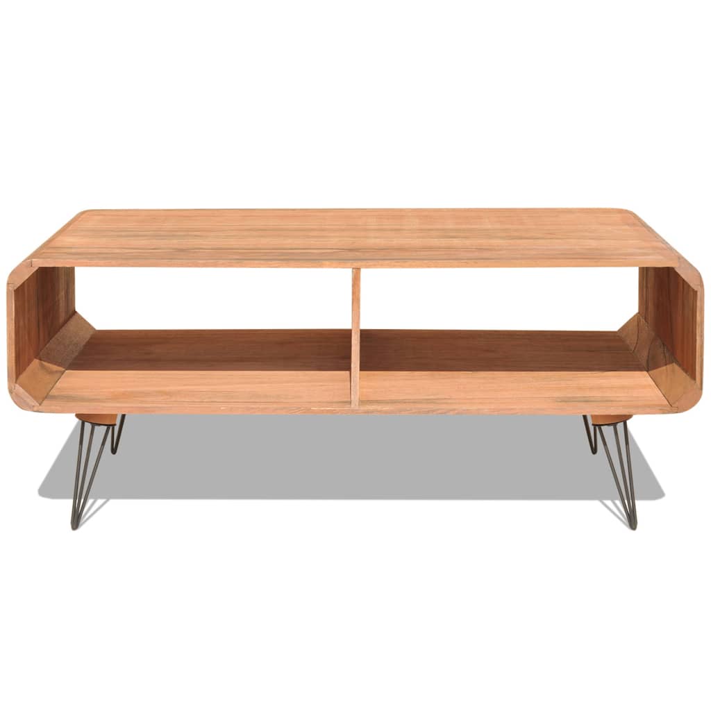 Table basse 90×55,5×38,5 cm en bois massif de paulownia marron