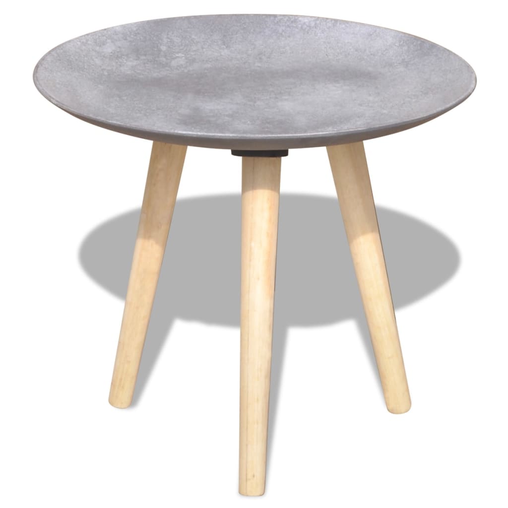 2-tlg. Beistelltisch/Couchtisch-Set 55 cm & 44 cm Betongrau