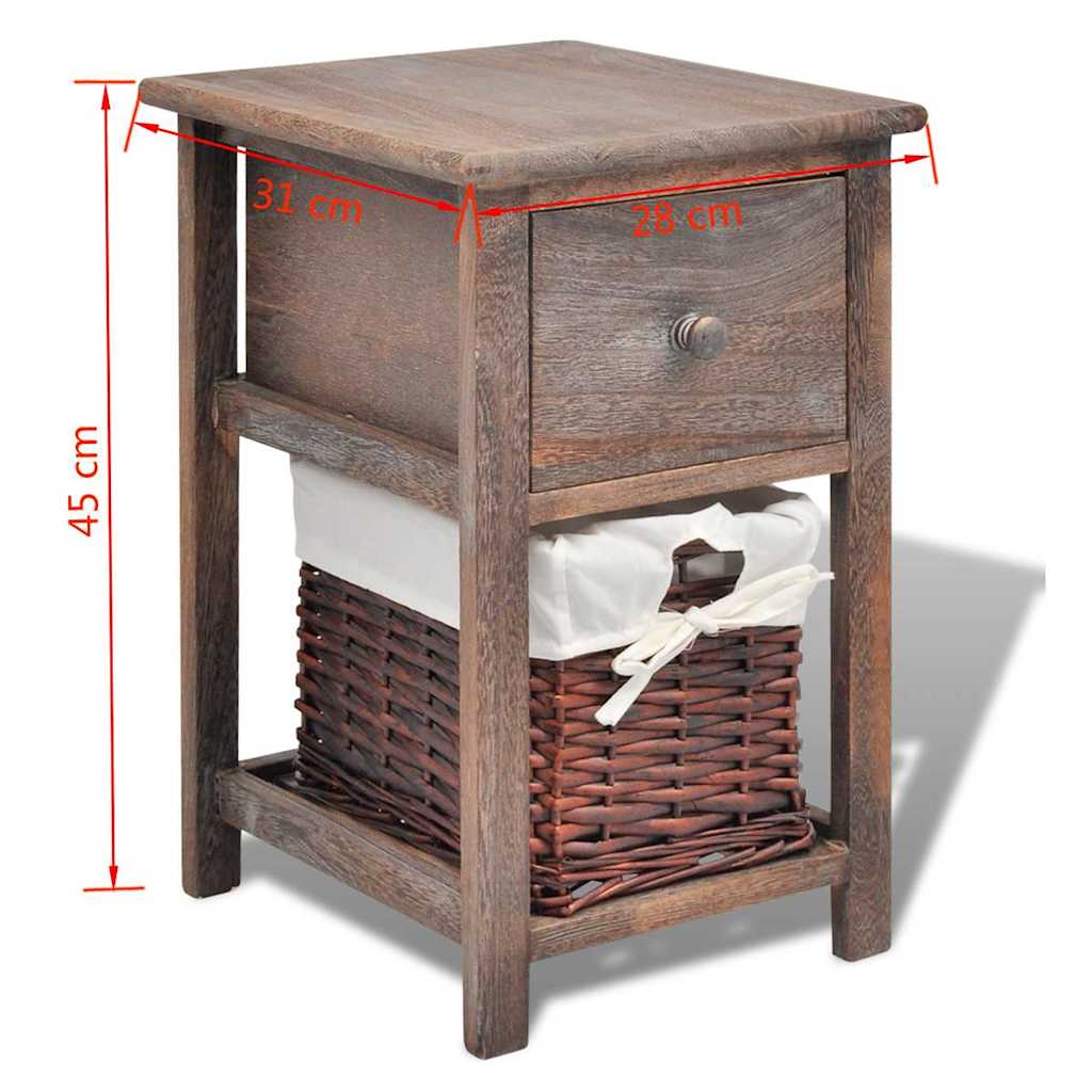 Nachttische 2 Stk. Holz Braun