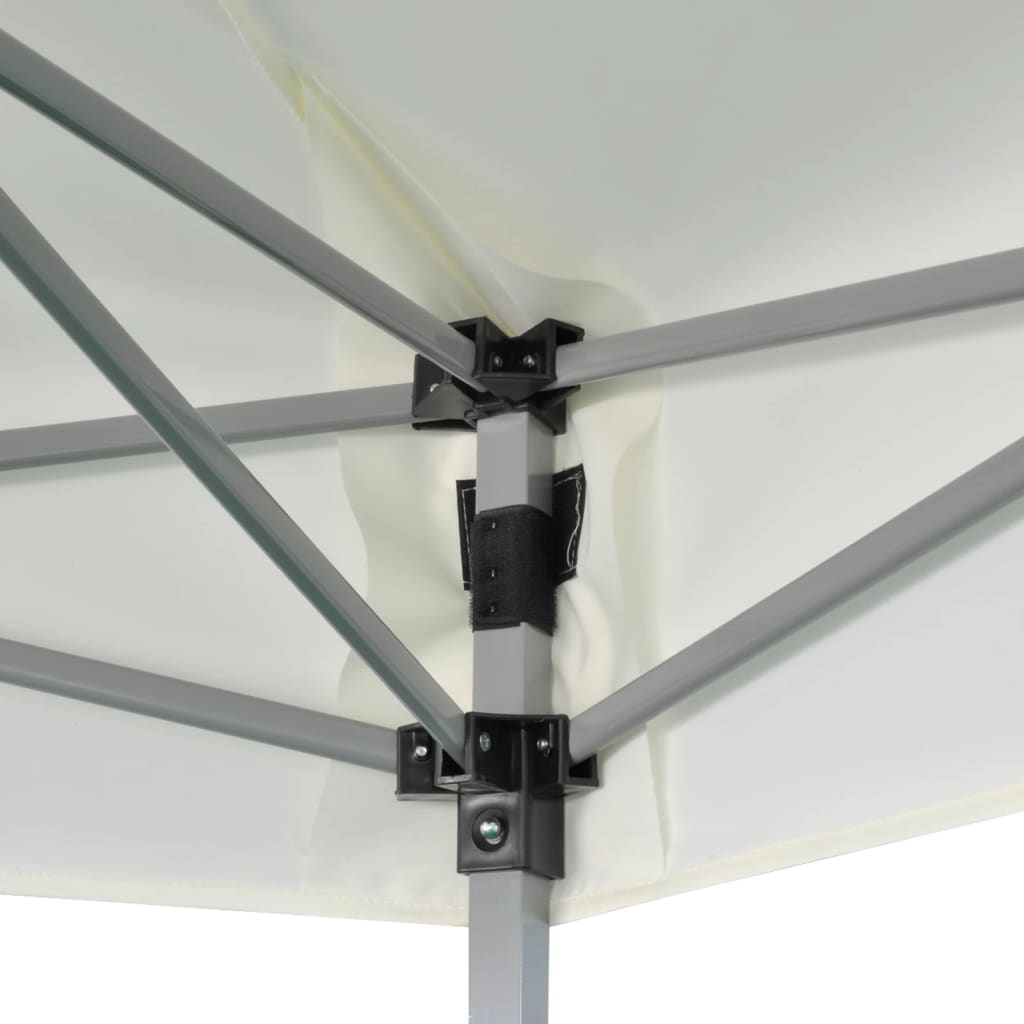 Pop-Up-Partyzelt Hexagonal Faltbar Cremeweiß 3,6x3,1 m