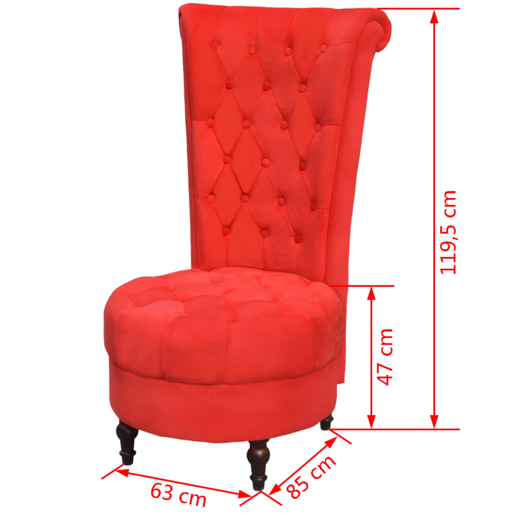 Hochlehner-Sessel Rot Stoff