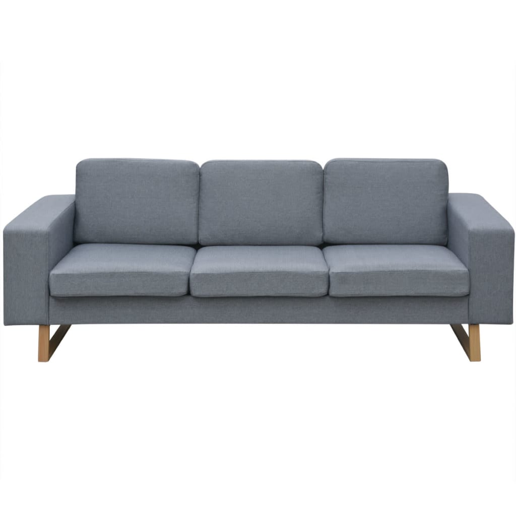 Canapé 3 places en tissu gris clair