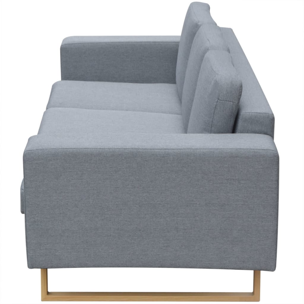 Canapé 3 places en tissu gris clair