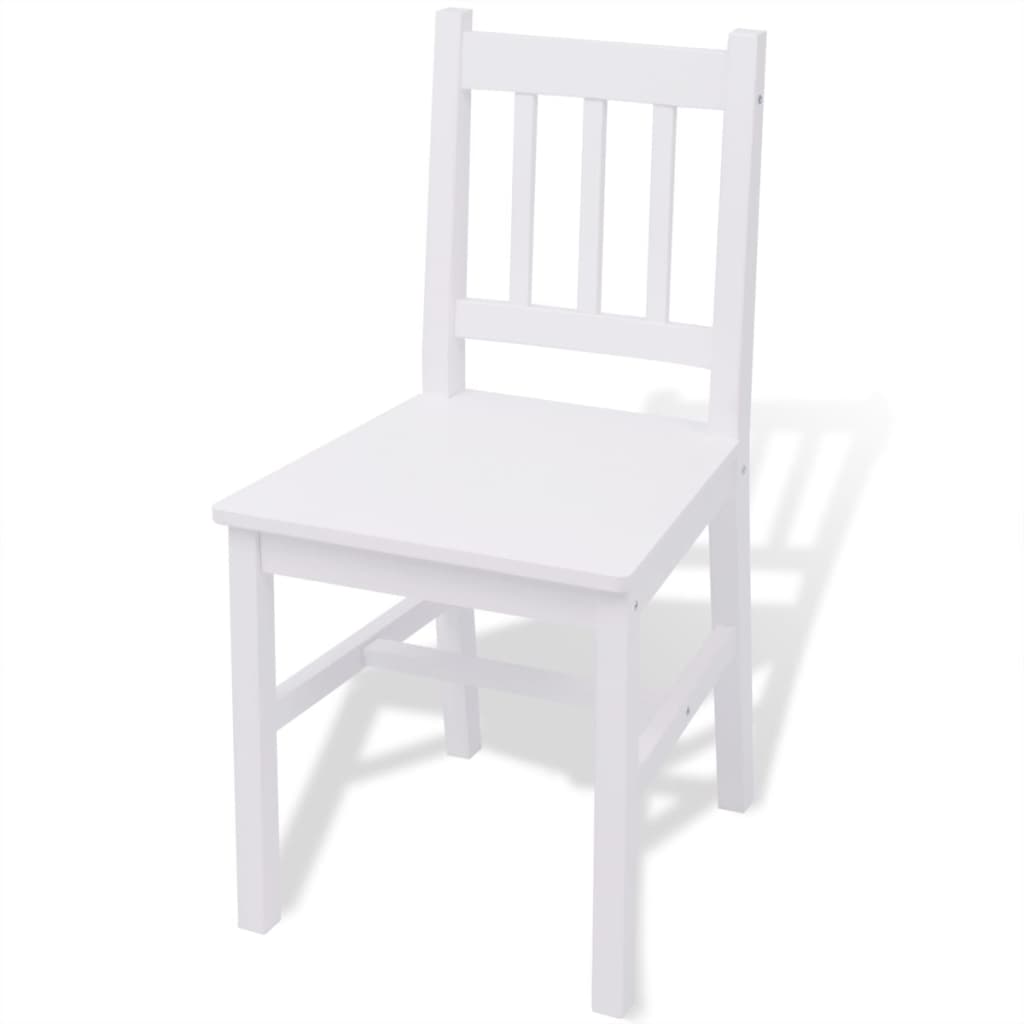 Ensemble de table à manger cinq pièces en pin blanc
