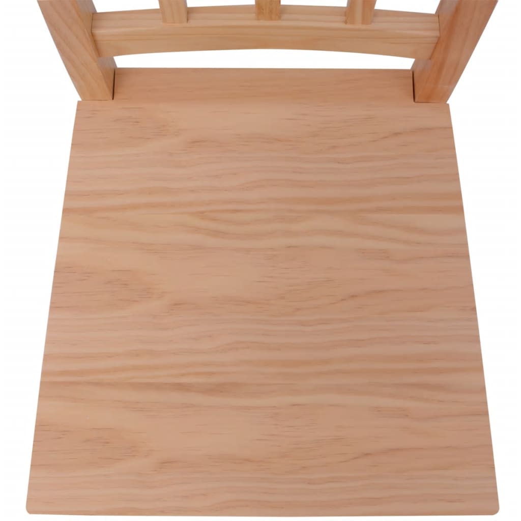 Seven-piece pinewood dining table set