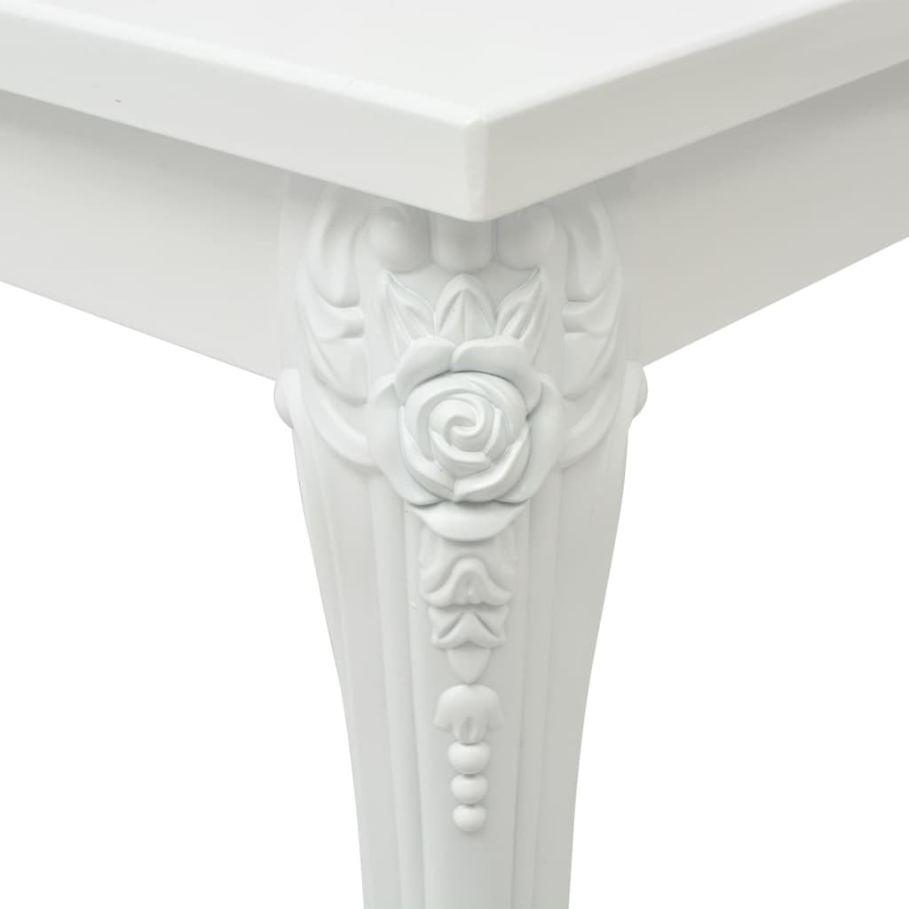 Table basse 100x60x42 cm blanc brillant